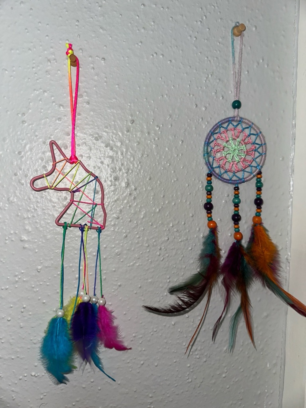 2pcs Multicolor Dreamcatcher Bright Feathers